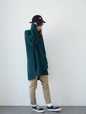 「158cm」｜「アイテム（チュニック）」を使った、˚࿀̊˚さん（レディース・158cm）の冬コーディネート