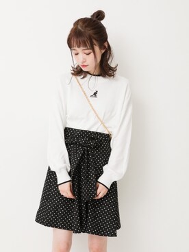 「KANGOL（カンゴール）のアイテム（ニット/セーター）」を使った、˚࿀̊˚さん（レディース・158cm）の春コーディネート