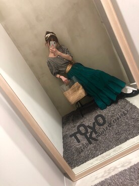 「Laugoa（ラウゴア）のアイテム（ハンドバッグ）」を使った、˚࿀̊˚さん（レディース・158cm）の春コーディネート