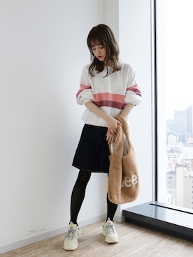 「Lee（リー）のアイテム（デニムスカート）」を使った、˚࿀̊˚さん（レディース・158cm）の夏コーディネート