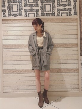 「158cm」｜「アイテム（その他）」を使った、˚࿀̊˚さん（レディース・158cm）の秋コーディネート