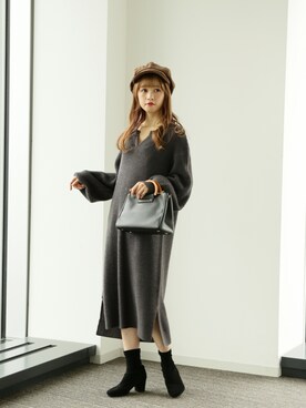 ˚࿀̊˚さん（レディース・158cm）の冬コーディネート