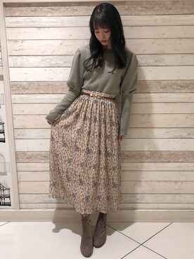 ˚࿀̊˚さん（レディース・158cm）の冬コーディネート