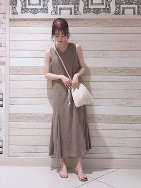 「プリーツバッグ」｜˚࿀̊˚さん（レディース・158cm）の夏コーディネート