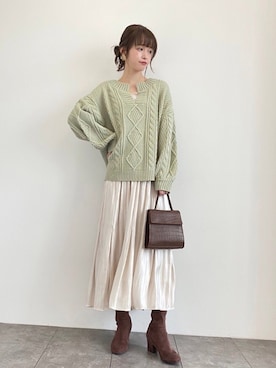 「earthWEB限定」｜˚࿀̊˚さん（レディース・158cm）の秋コーディネート