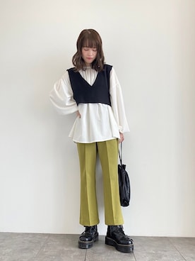 「earthWEB限定」｜˚࿀̊˚さん（レディース・158cm）の秋コーディネート
