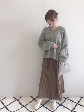 「earthWEB限定」｜˚࿀̊˚さん（レディース・158cm）の秋コーディネート