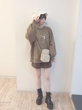 「ピーナッツ(PEANUTS)」｜˚࿀̊˚さん（レディース・158cm）の秋コーディネート