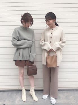 「earthWEB限定」｜˚࿀̊˚さん（レディース・158cm）の秋コーディネート