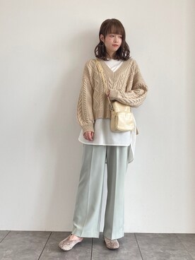 「earthWEB限定」｜˚࿀̊˚さん（レディース・158cm）の秋コーディネート