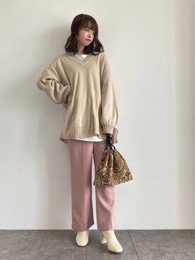 「earthWEB限定」｜˚࿀̊˚さん（レディース・158cm）の秋コーディネート