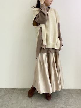 「earthWEB限定」｜˚࿀̊˚さん（レディース・158cm）の冬コーディネート