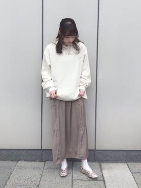 「春めきシューズ」｜「アイテム（ワンピース/ドレス）」を使った、˚࿀̊˚さん（レディース・158cm）の春コーディネート