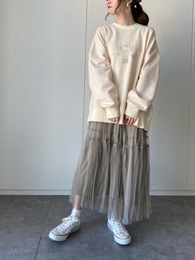 「earthWEB限定」｜˚࿀̊˚さん（レディース・158cm）の春コーディネート