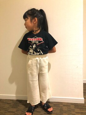 「JOEY HYSTERIC（ジョーイヒステリック）のアイテム」を使った、りかさん（キッズ・110cm）の夏コーディネート