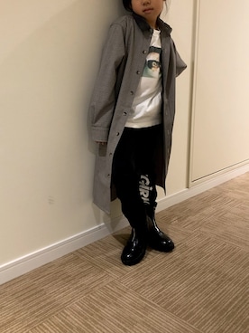 「X-girl（エックスガール）のアイテム」を使った、りかさん（キッズ・110cm）の秋コーディネート