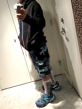 「自撮り」｜うきょたそさん（メンズ・178cm・10代）の夏コーディネート