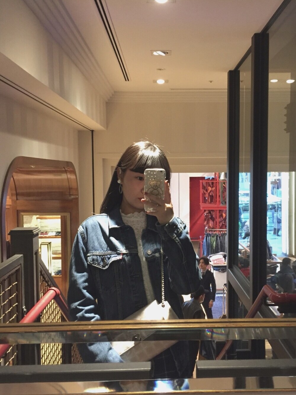 「冬コーデ、winter、スカート、チェックスカート、あけましておめでとうございます！、東京」｜「merry jennyのTeddy iphoneケース（スマホケース/カバー、ベージュ系）」を使った、s a k u r aさん（レディース・158cm）の冬コーディネートの1枚目の写真