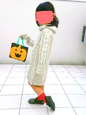「TOCCA（トッカ）のアイテム（ワンピース/ドレス）」を使った、ちゃんみーさん（キッズ・110cm）の秋コーディネート