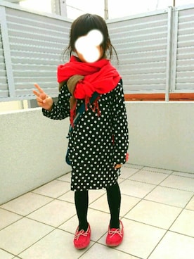 「おんなのこコーデ」｜「アイテム（ローファー）」を使った、ちゃんみーさん（キッズ・110cm）の冬コーディネート