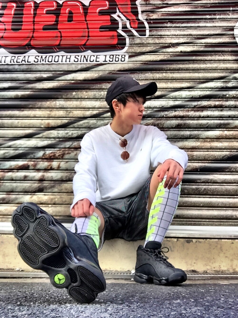 「STIMEのアイテム（キャップ、ブラック系）」を使った、RYO-HEYさん（メンズ・177cm）の冬コーディネートの1枚目の写真