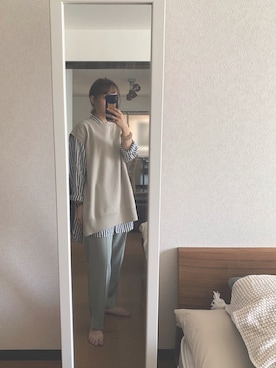 「ラブアンドピース2020」｜「アイテム（アナログ腕時計）」を使った、みふねまさん（レディース・153cm）の秋コーディネート