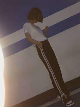 「PUMA（プーマ）のアイテム（ビーチサンダル）」を使った、sawooさん（レディース・163cm）の夏コーディネート