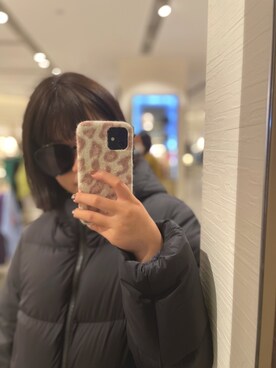 「休闲」｜「アイテム（ダウンジャケット/コート）」を使った、sawooさん（レディース・163cm）の冬コーディネート