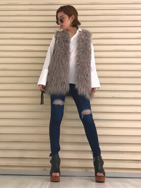 「アイテム（ブーティ）」を使った、REINAさん（レディース・158cm・10代）の夏コーディネート