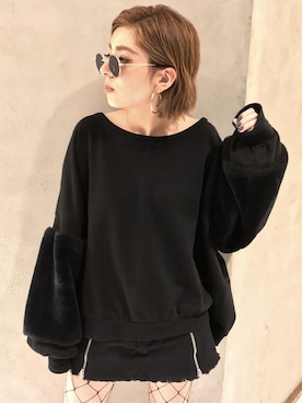 「アイテム（スウェット）」を使った、REINAさん（レディース・158cm・10代）の夏コーディネート