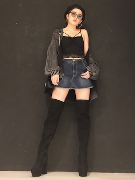 「アイテム（キャミソール）」を使った、REINAさん（レディース・158cm・10代）の秋コーディネート