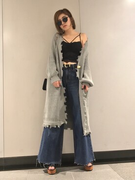 「アイテム（ブーティ）」を使った、REINAさん（レディース・158cm・10代）の秋コーディネート