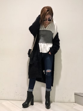 「アイテム（ブーツ）」を使った、REINAさん（レディース・158cm・10代）の秋コーディネート