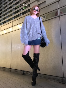 「ENVYM（アンビー）のアイテム」を使った、REINAさん（レディース・158cm）の秋コーディネート