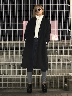 「アイテム（チェスターコート）」を使った、REINAさん（レディース・158cm・10代）の秋コーディネート