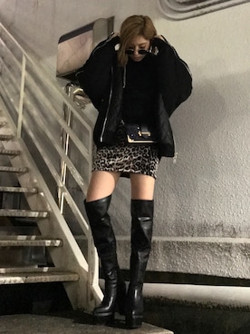 「ENVYM（アンビー）のアイテム（ブルゾン）」を使った、REINAさん（レディース・158cm）の秋コーディネート