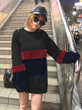 「アイテム（帽子）」を使った、REINAさん（レディース・158cm・10代）の秋コーディネート