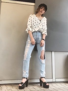 REINAさん（レディース・158cm）の春コーディネート