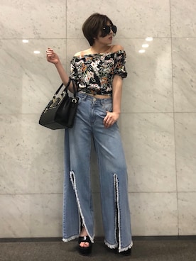 「ENVYM（アンビー）のアイテム（バッグ）」を使った、REINAさん（レディース・158cm）の春コーディネート