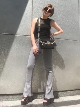 「ENVYM（アンビー）のアイテム（バッグ）」を使った、REINAさん（レディース・158cm）の春コーディネート