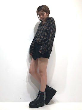 「ENVYM（アンビー）のアイテム（パンツ）」を使った、REINAさん（レディース・158cm）の秋コーディネート