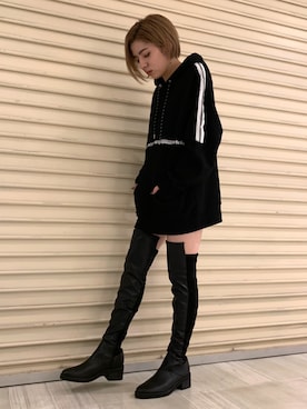 「スウェットワンピース」｜REINAさん（レディース・158cm）の秋コーディネート