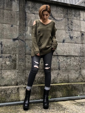 REINAさん（レディース・158cm）の冬コーディネート