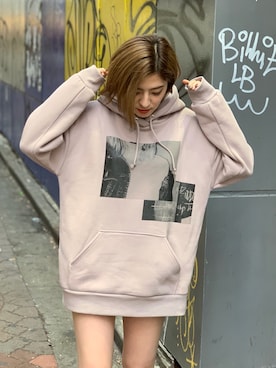 「スウェットワンピース」｜REINAさん（レディース・158cm）の冬コーディネート