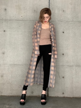 「ＧＷ」｜「アイテム（その他アウター）」を使った、REINAさん（レディース・158cm）の春コーディネート