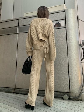 「ENVYM（アンビー）のアイテム（バッグ）」を使った、REINAさん（レディース・158cm）の冬コーディネート