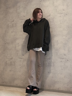 「リブレギンス」｜REINAさん（レディース・158cm）の春コーディネート