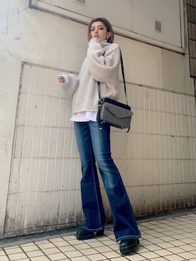 「ENVYM（アンビー）のアイテム（バッグ）」を使った、REINAさん（レディース・158cm）の秋コーディネート