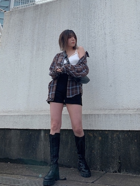 「アイテム（キャミソール）」を使った、REINAさん（レディース・158cm）の春コーディネート