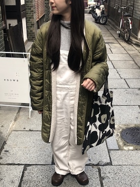 「ウィッグ」｜「アイテム（オールインワン・サロペット）」を使った、沙菜さん（レディース・154cm）の冬コーディネート